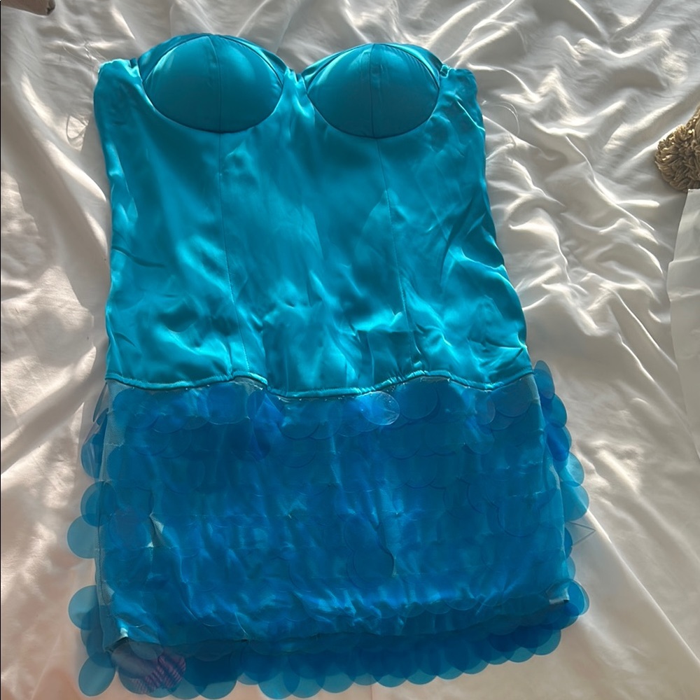 Fashion Nova Blue Mini Dress